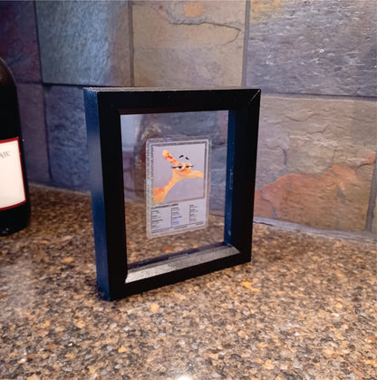 NFT Foil Trading Card Slab in Floating Frame Display