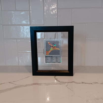 NFT Foil Trading Card Slab in Floating Frame Display