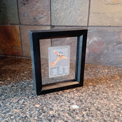 NFT Foil Trading Card Slab in Floating Frame Display