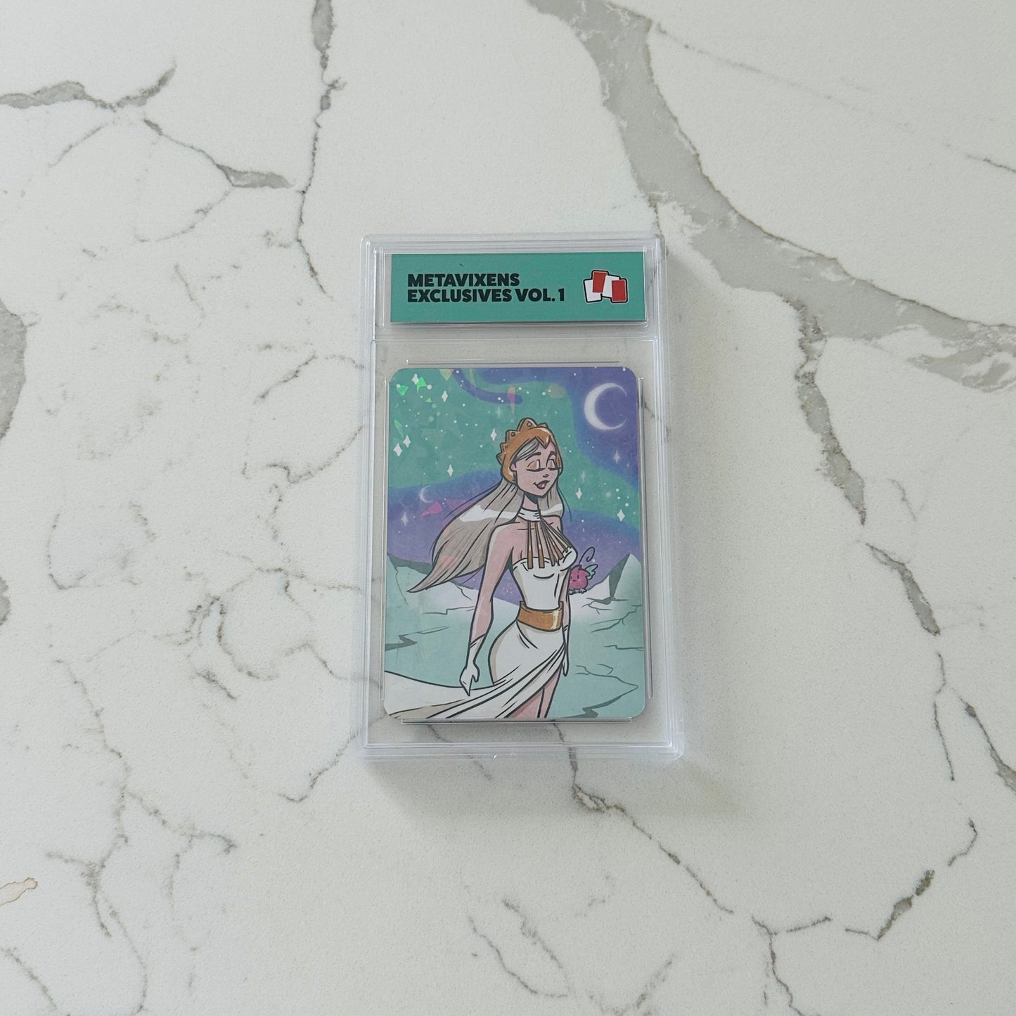 Physical NFT Foil Trading Card Slab-Full Art Style