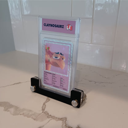 NFT Foil Trading Card Slab with Chrome and Acrylic Display Stand