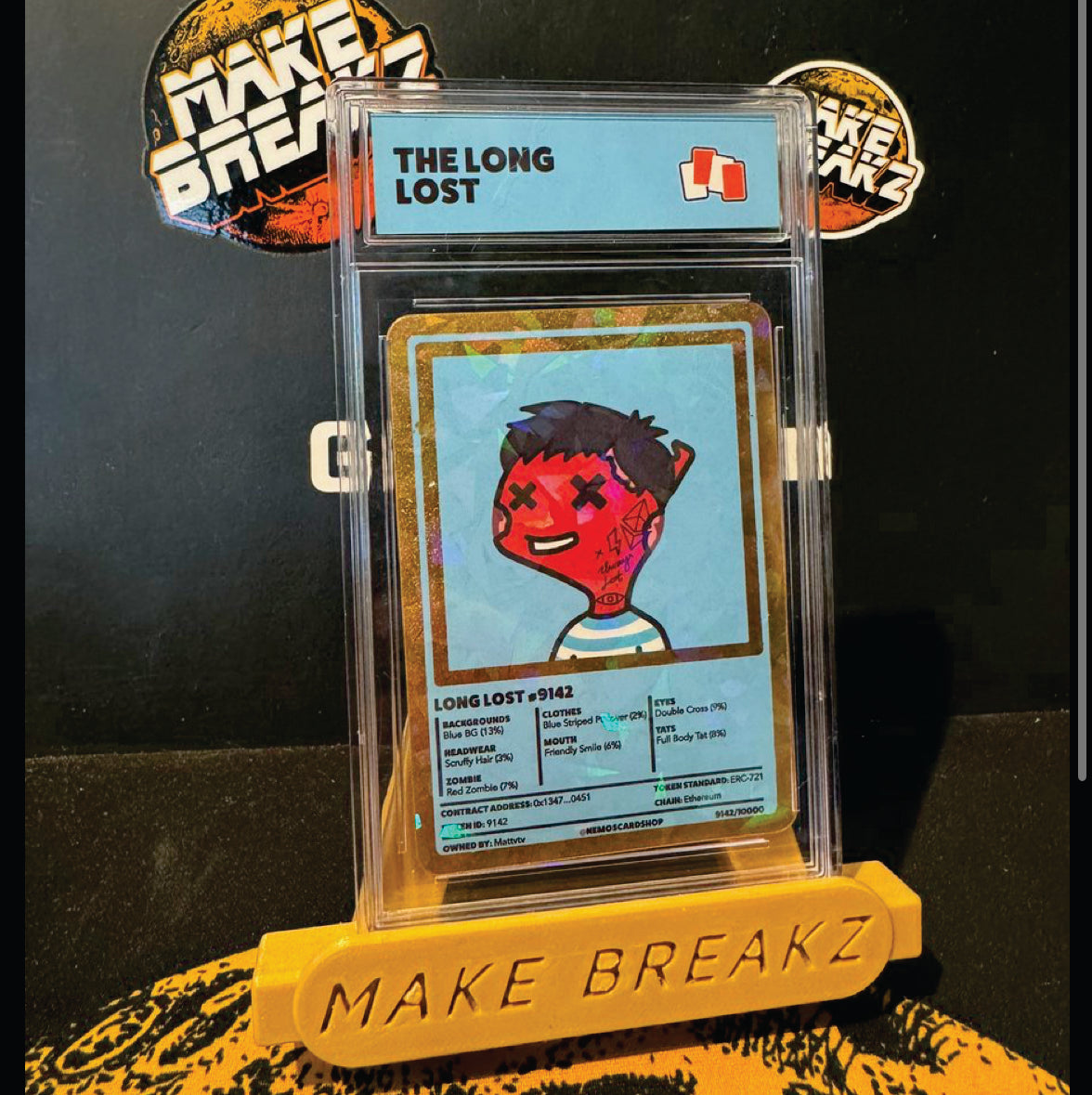 Physical NFT Foil Trading Card Slab